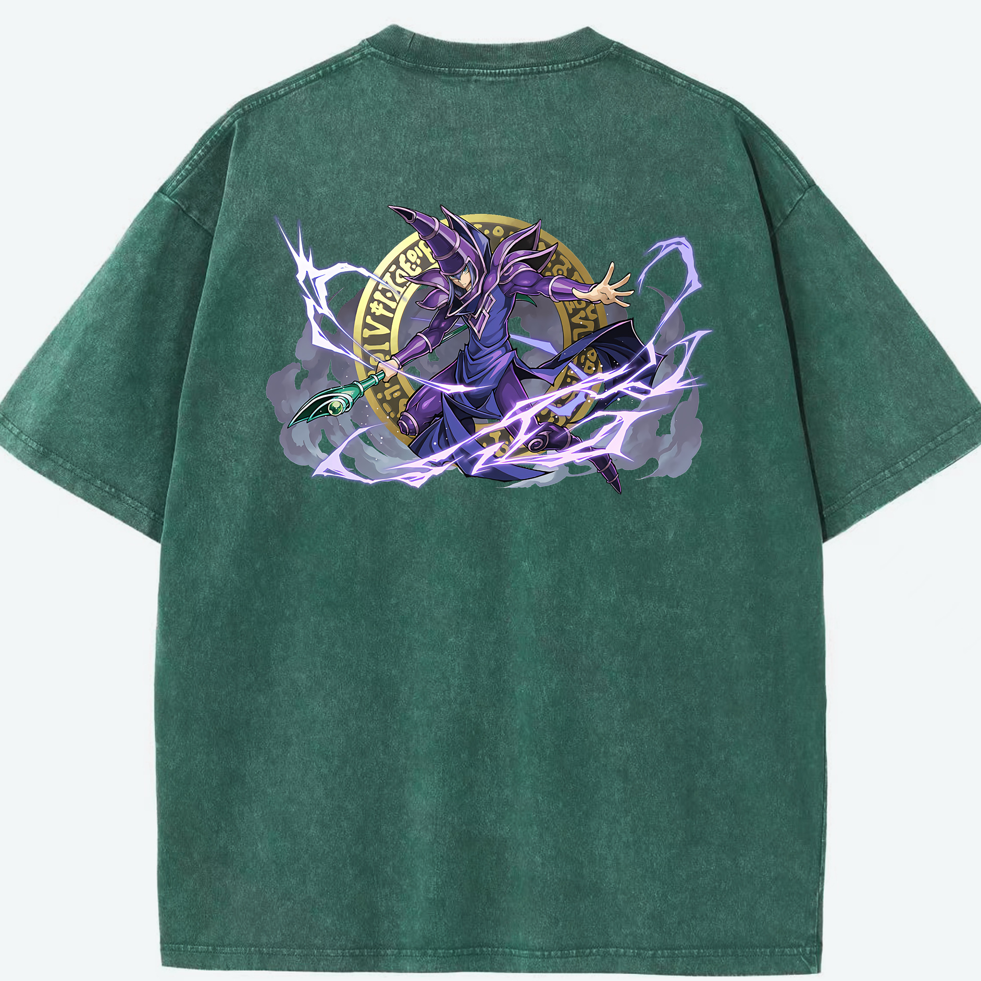（画像用） 遊☆戯☆王 Yu-Gi-Oh! 綿100% ヴィンテージ風 半袖Tシャツ（背面プリント）